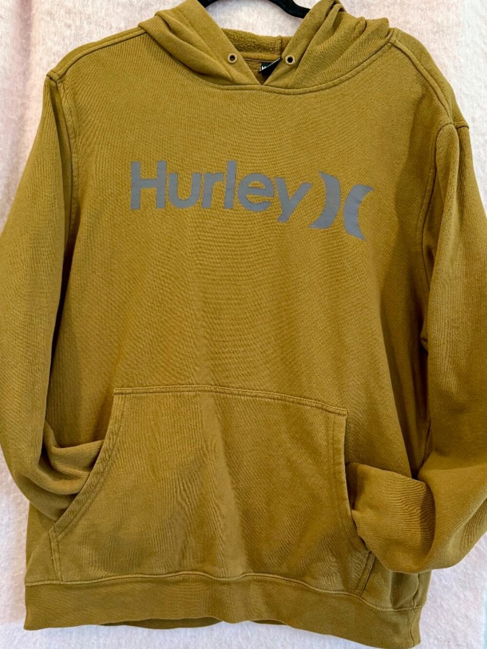 Hurley Sweatshirt, Size L, Mens, Olive Green